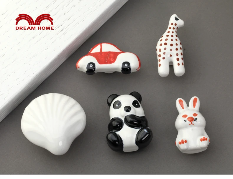 Ручки двери шкафа в форме милой панды детская комната мебель ящик комод