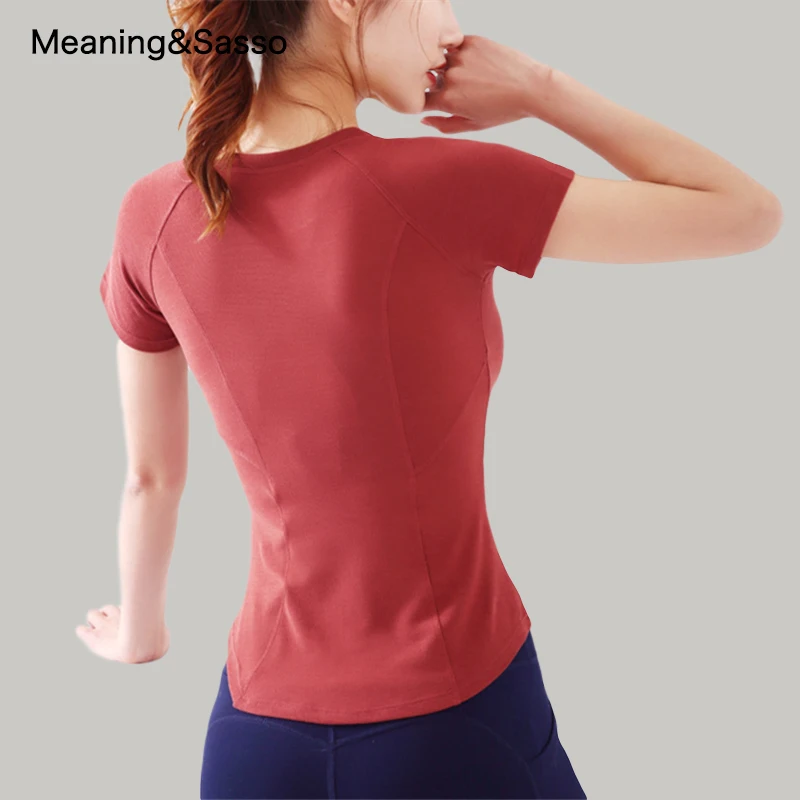 Женская блузка для занятий йогой эластичные спортивные топы женские футболки