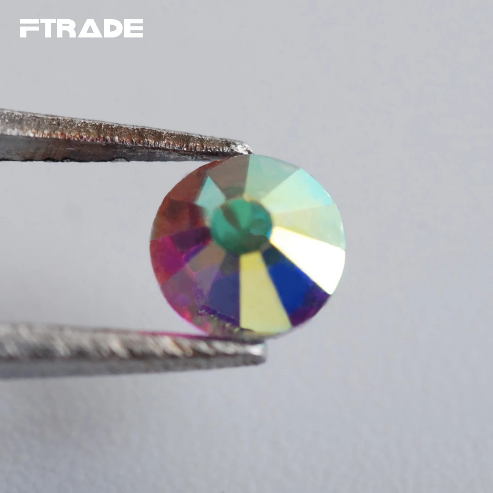 Супер блестящее 3D украшение для ногтей все размеры искусственное стекло AB