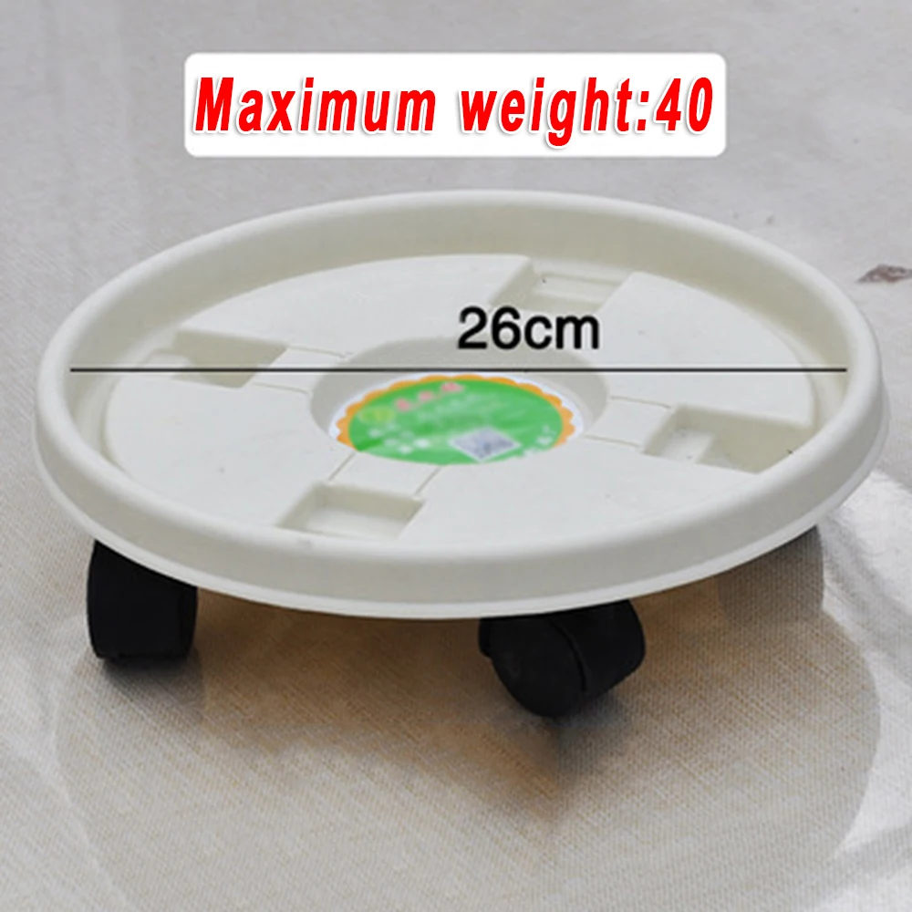 

1 * Flowerpot Base NResin Plant Stand Tray With Wheels Movable Planter Flower Pot Base Home Garden 2021 High Quality