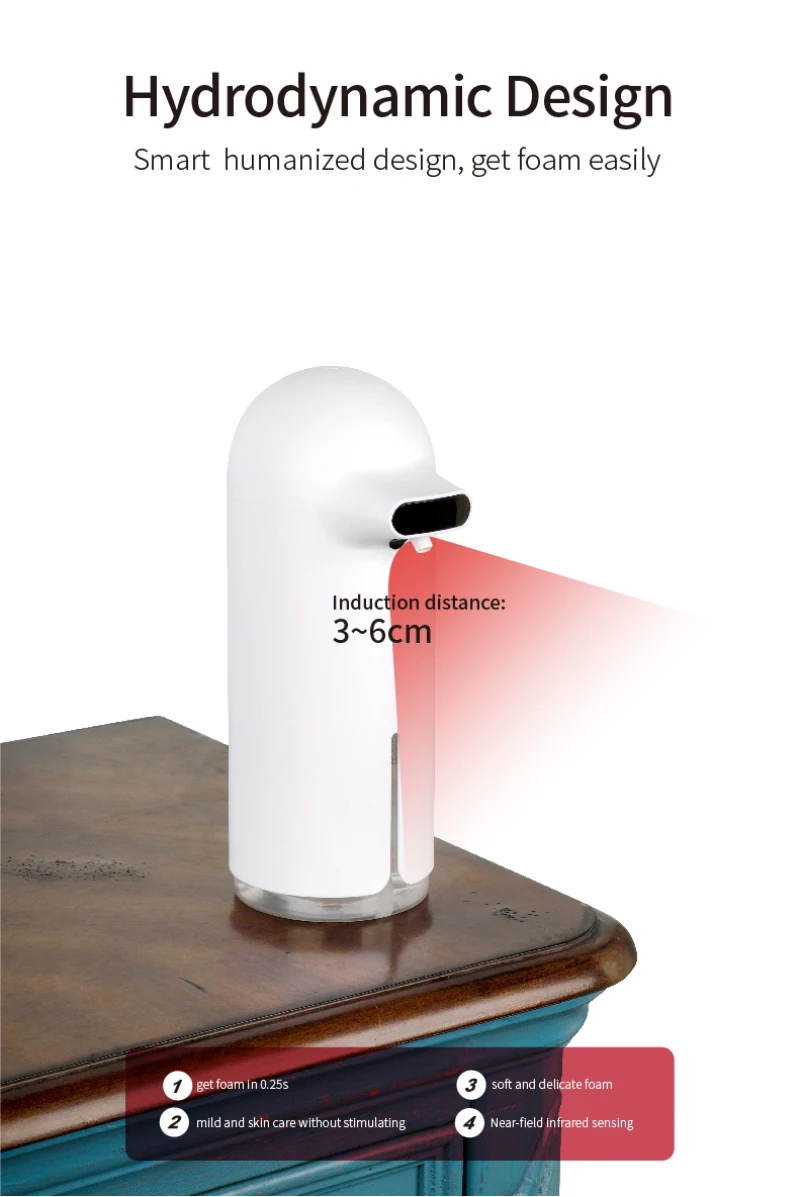 Бесконтактный автоматический диспенсер для мыла 350 мл дезинфекция инфракрасный