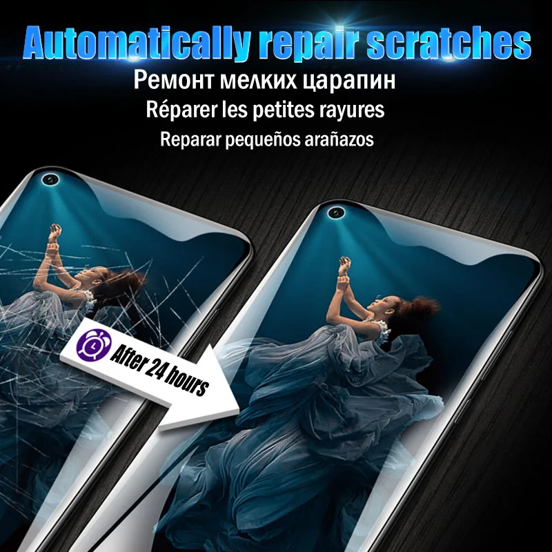 Защитная Гидрогелевая пленка на Honor 10 Lite 20 Pro 10i 20i 9X 8X 8A Huawei P Smart Z 2019 (не стекло) для