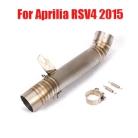 for aprilia rsv4 2015 exhaust mid link pipe modified connecting section tube stainless steel 60 5mm slip on rsv4 motorcycle