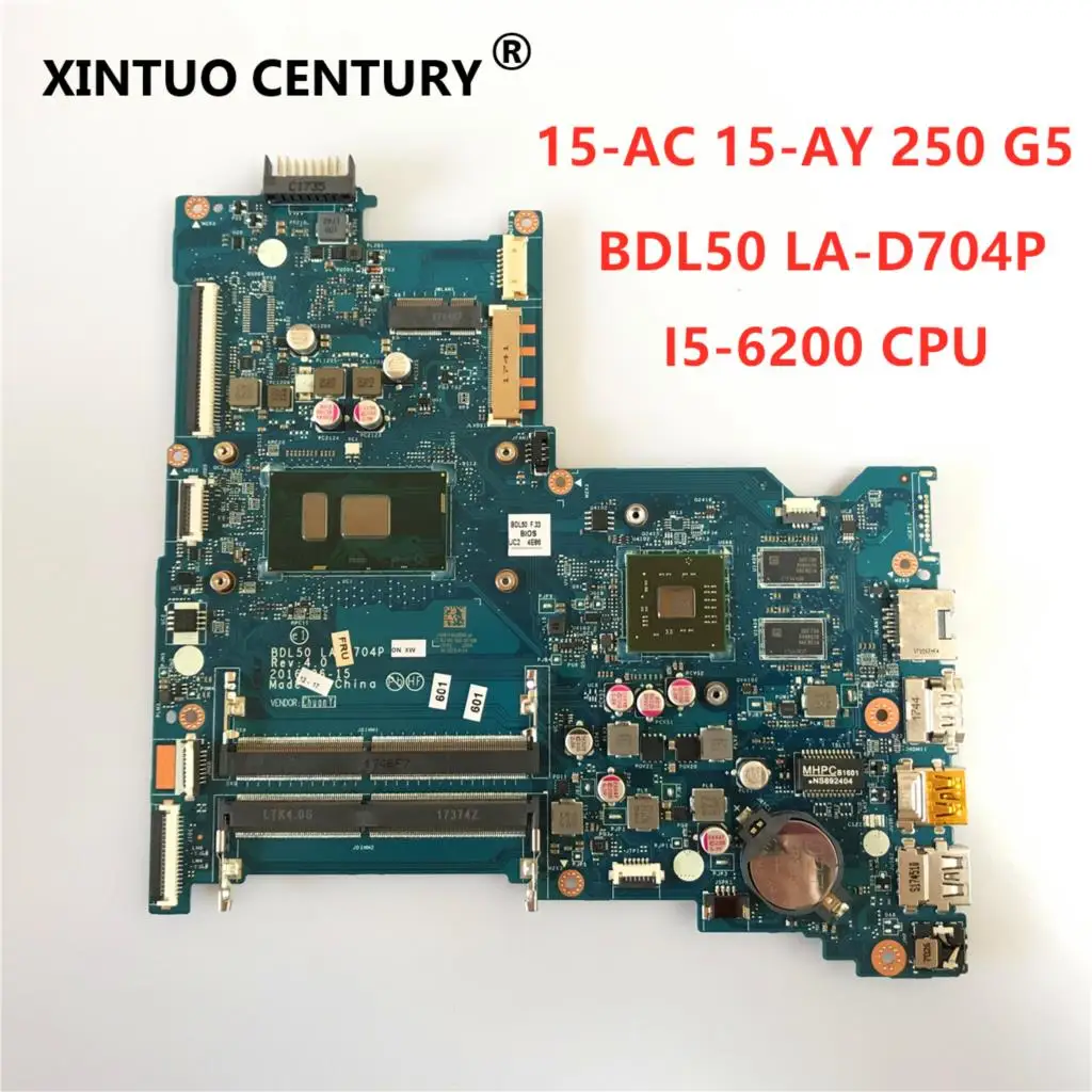 BDL50 LA D704P для HP 15 AC AY015ds 250 G5 материнская плата ноутбука 860158 601 854936 i5 6200U DDR4 R5 M330 тест