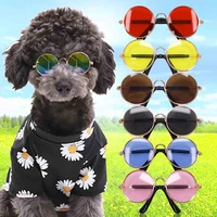 pet products lovely vintage round cat sunglasses reflection eye wear glasses for small dog cat pet photos props accessories