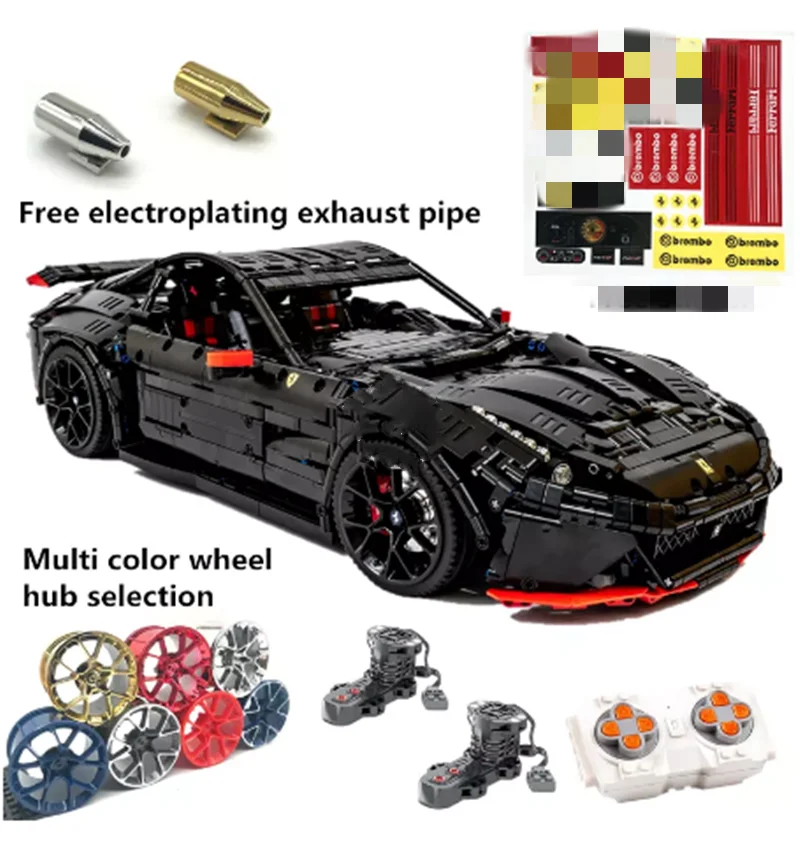 

Технологическое оборудование moc-41271 F12, Супер спортивный автомобиль, гоночный автомобиль с дистанционным управлением, сборная игрушка для м...