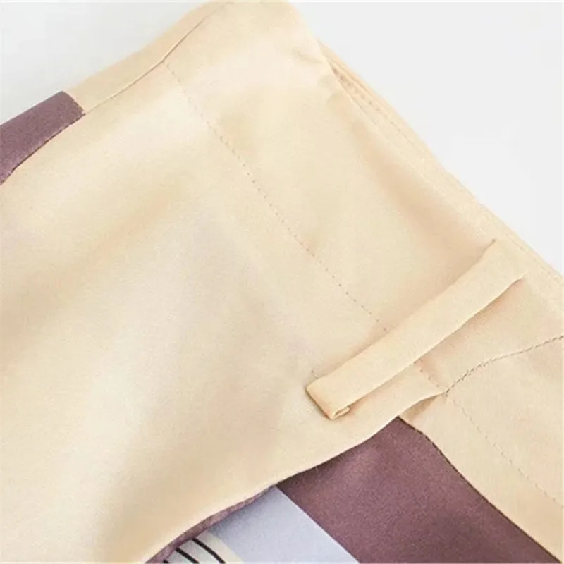 

TRAF Pants For Women Za 2021 Print Wide Leg Pants Woman High Waist Summer Trousers Fashion Streetwear Vintage Loose Pants Sets