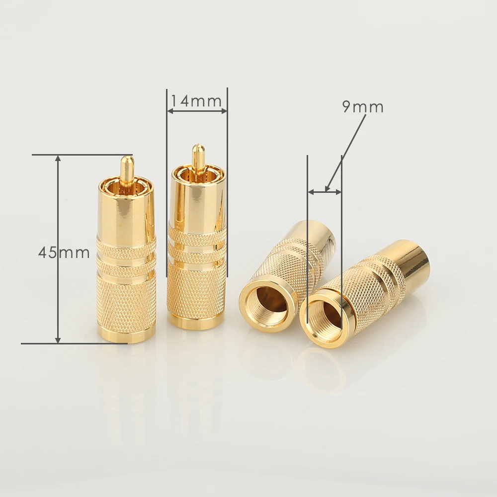 Высококачественный Штекерный разъем RCA серии SRCA VB448G с позолоченной пластиной