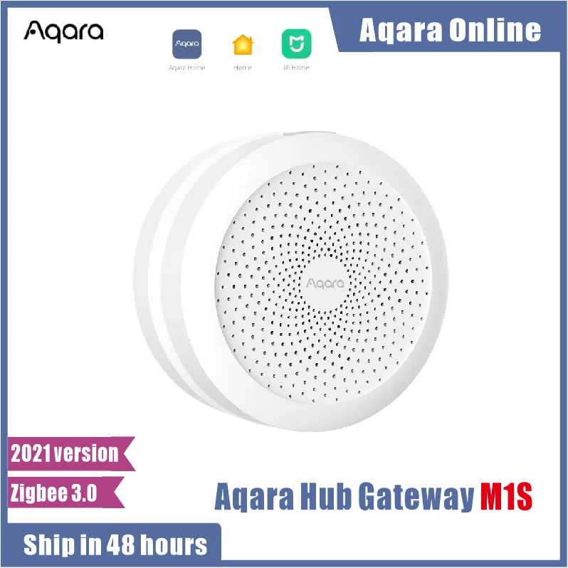 

2021 Newest Aqara Hub M1S Gateway with RGB Led Night Light Zigbee 3.0 Siri Voice APP Smart Remote Control Work Mijia APP HomeKit