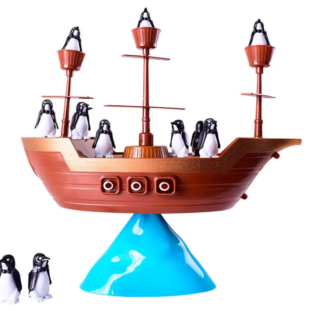 

Creative Pirate Boat Penguins Balancing Game Interactive Balance Game Children Learning Educational Toy Kids Desk Indoor Toys
