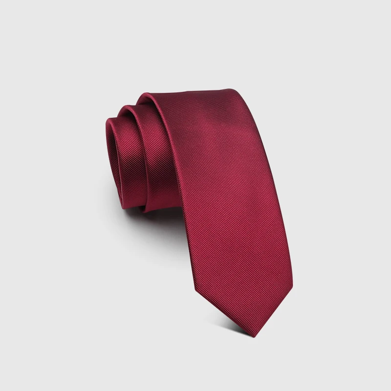 2021 New High Quality Solid Color 5.5CM Skinny Tie for Men Fashion Formal Business Wedding Party Necktie With Gift Box