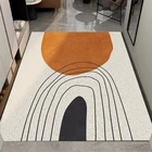 Придверный коврик в скандинавском стиле, нескользящий ковер из ПВХ для прихожей и ванной, с шелковой петлей, ковер для гостиной, моющийся коврик для входной двери