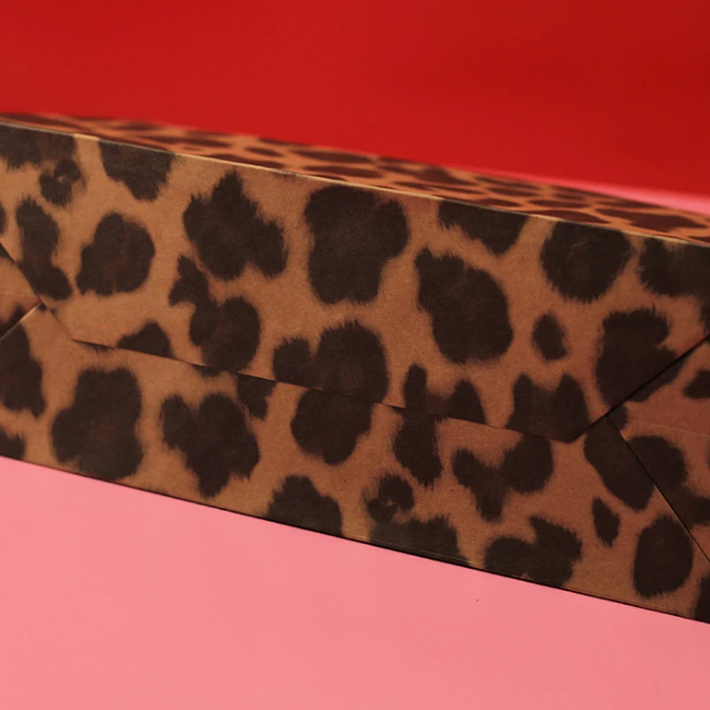 10 шт. уникальные модные пикантные леопардовые подарочные бумажные пакеты из