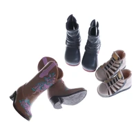 1pair high heels shoes boots colorful fashion boots for cute diy clothes doll accessories gifts random color and styles