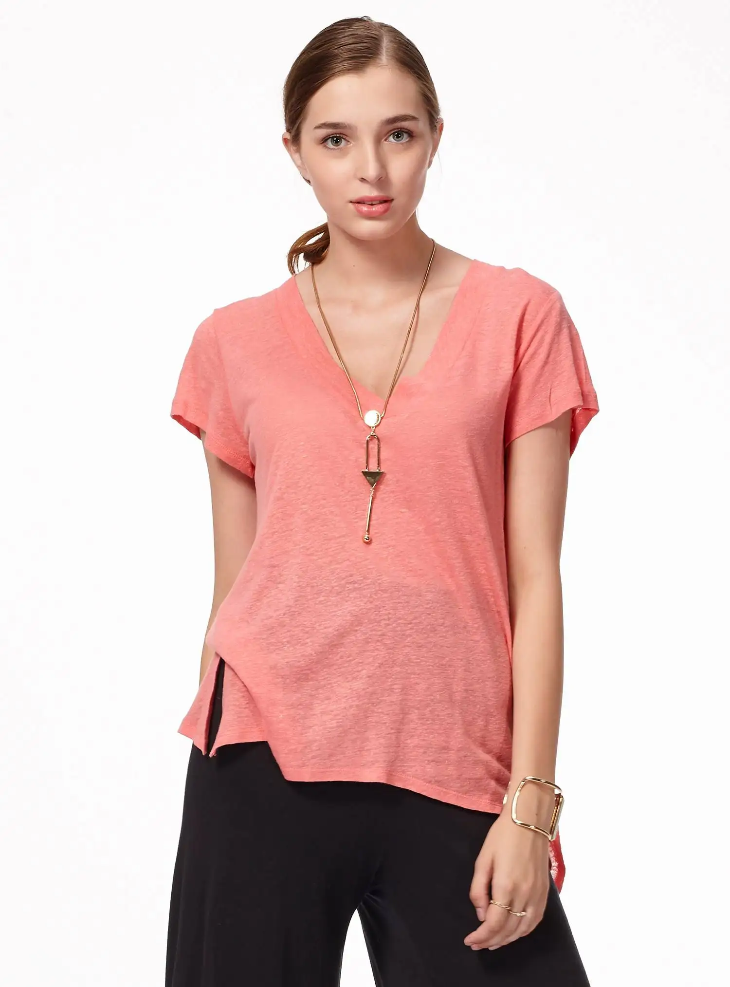 

2020 Women Cotton Fashion Cotton Ladies Tee Shirt Short Sleeve Tops Tee Shirt