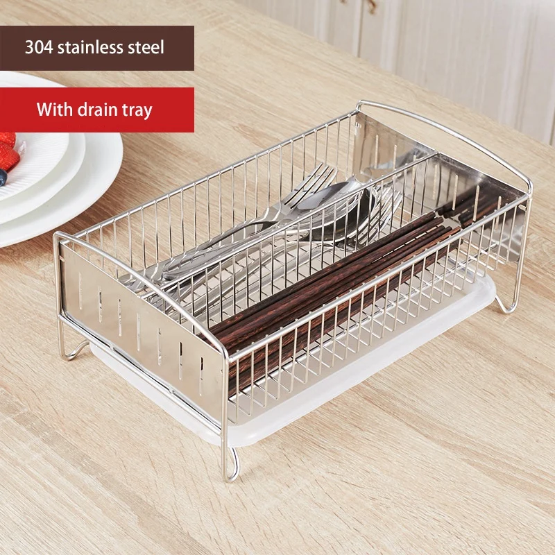 

Органайзер для посуды, кухонная раковина, стеллаж для хранения, сушилка для посуды из нержавеющей стали с лотком