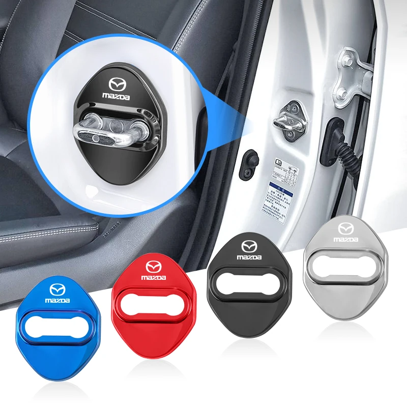 Металлический защитный чехол для дверного замка тюнинг Mazda 6 2 3 CX3 CX4 CX5 CX7 CX9 CX30 RX8 MX5