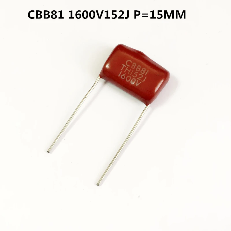 Cbb81 пленочный конденсатор 1600v152j 0 0015 uf 1.5nf p = 15 мм 152j1600v |