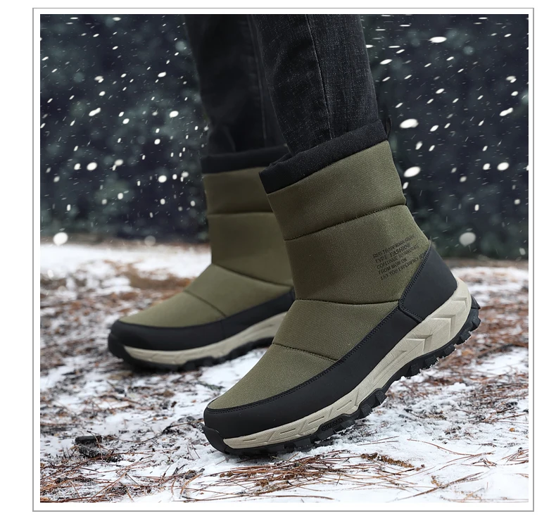 LZJFashion/зимние мужские ботинки высококачественные мужские ботильоны на молнии теплые мужские зимние ботинки с толстым плюшем уличная мотоциклетная обувь 39-46
