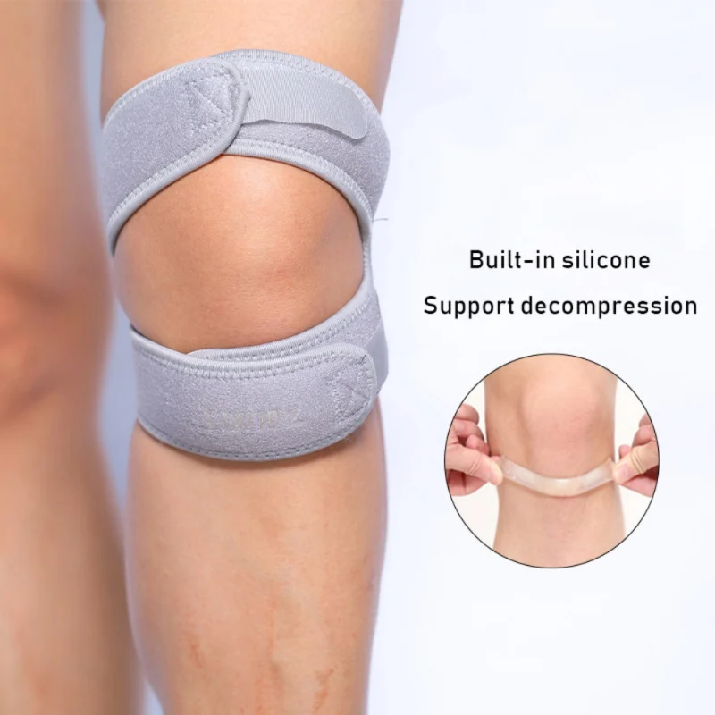 

1PC Silicone Patella Knee Pad Anti-Slip Knee Pain Relief Support Band Pressure Protection Patella Strap ​Band Fitness Support