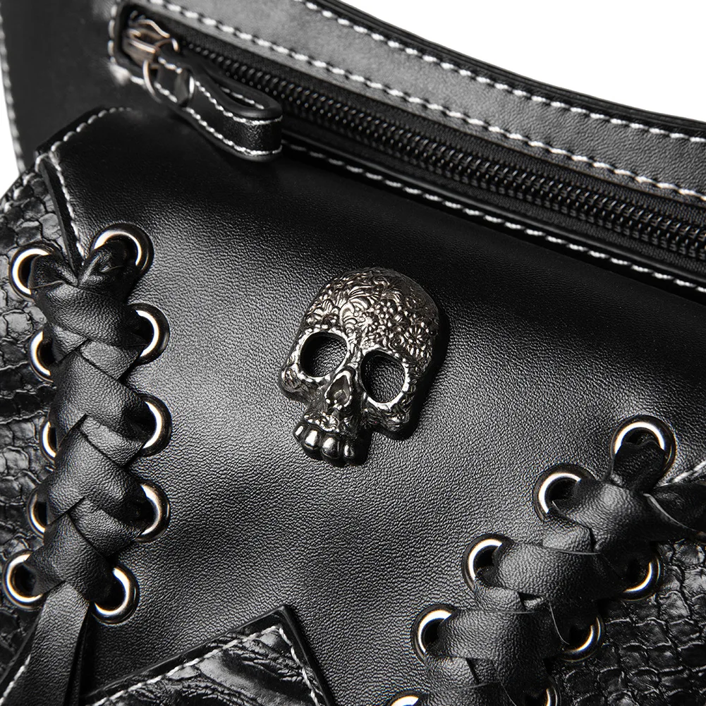

Moto Bag Steam Punk Retro Rock Gothic Biker Bag Shoulder Waist Bags Packs Victorian Women Men Drop Leg Bag