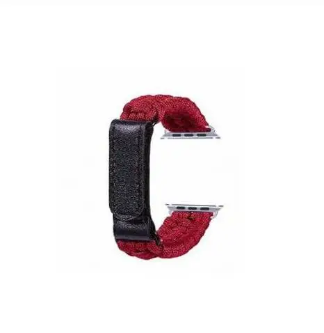 red Спортивный тканый браслет из нейлоновой веревки для Apple Watch 38 мм 42 мм 40 мм 44 мм для iWatch 5 4 3 2 1 - Цвет ремешка: red