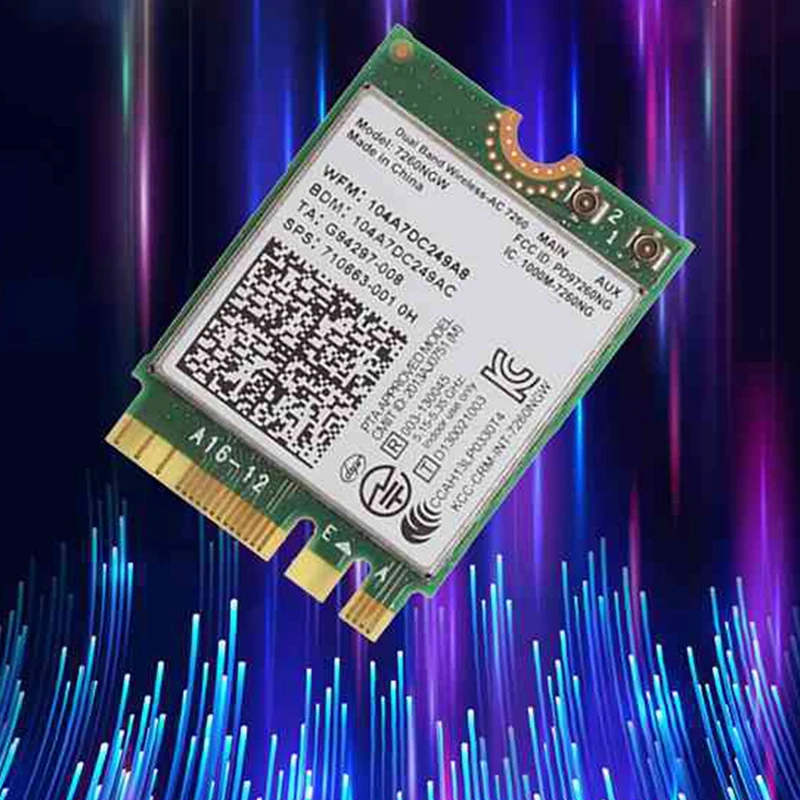 Wi Fi карта для двухдиапазонной беспроводной сети AC 7260AC NGFF Bluetooth 4 0 867 Мбит/с Wlan