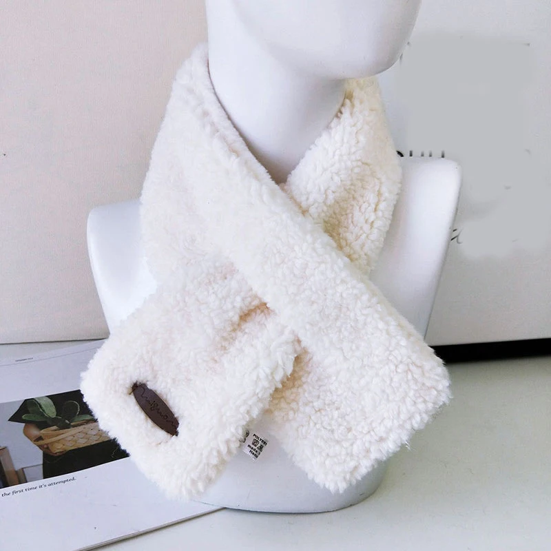 

Women Men Winter Warm Scarf Thicken Faux Fur Collar Scarves New Cashmere fur scarf women accessories Winter Shawl Plush Scarfs