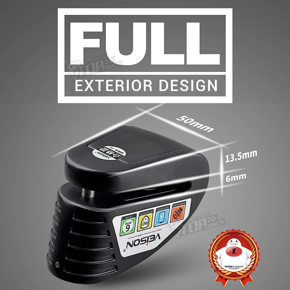 Замок для мотоцикла VEISON водонепроницаемый замок с сигнализацией скутера или |