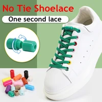 1pair no tie shoelaces flats elastic shoe laces for kids and adult sneakers shoelace quick lazy laces 24 color shoestrings