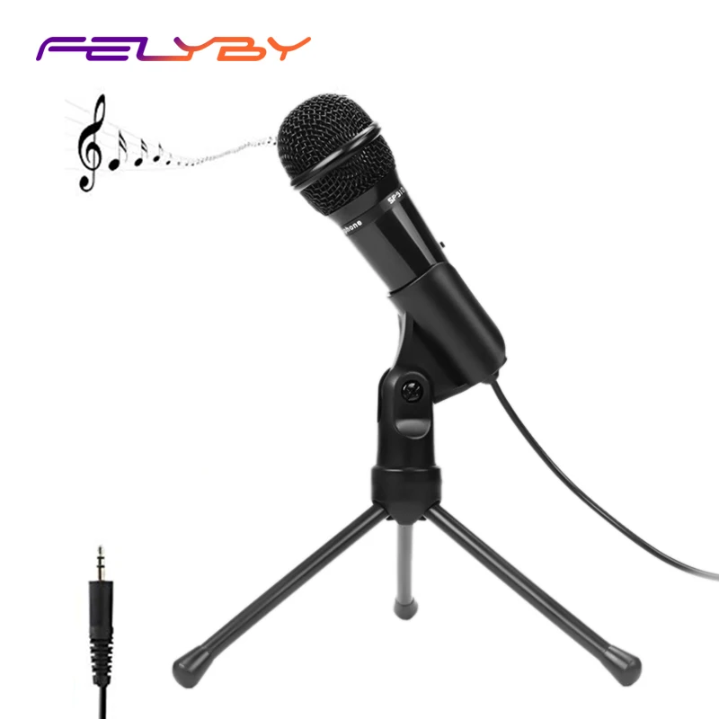 FELYBY Настольный конденсаторный микрофон профессиональный Подкаст Студийный для