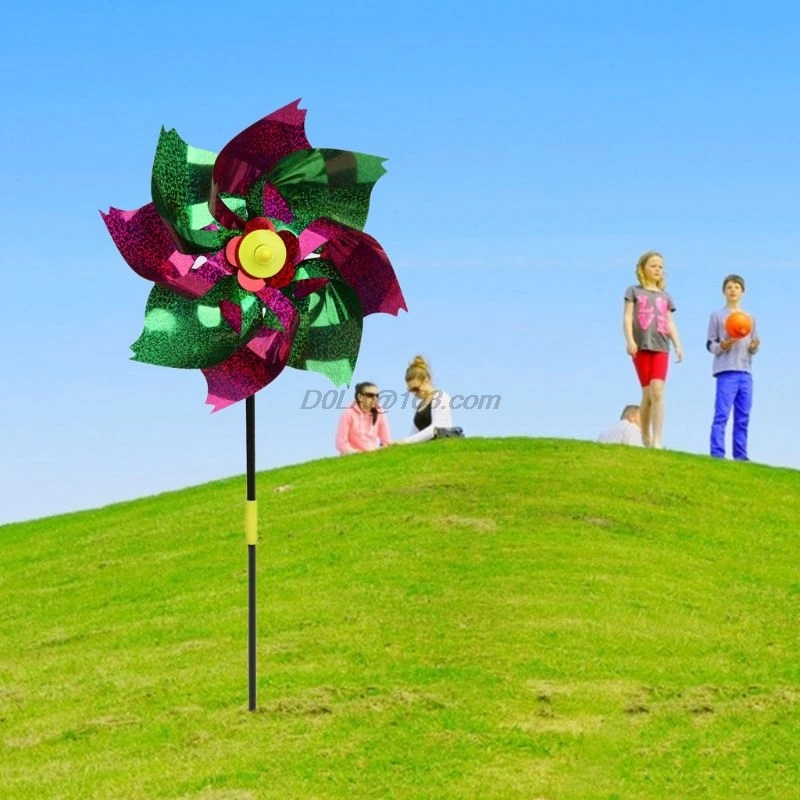 2 шт./компл. ветровой Спиннер блестящие светящиеся ветряные мельницы Красочные