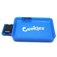 smoking accessories led cookies tray with herbal smoke scale tobacco rolling tray handbag cigarette box portable gift