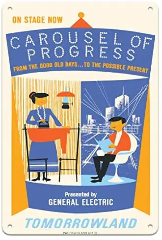 

Tomorrowland Carousel of Progress - Advertising Poster c.1967- Metal Sign