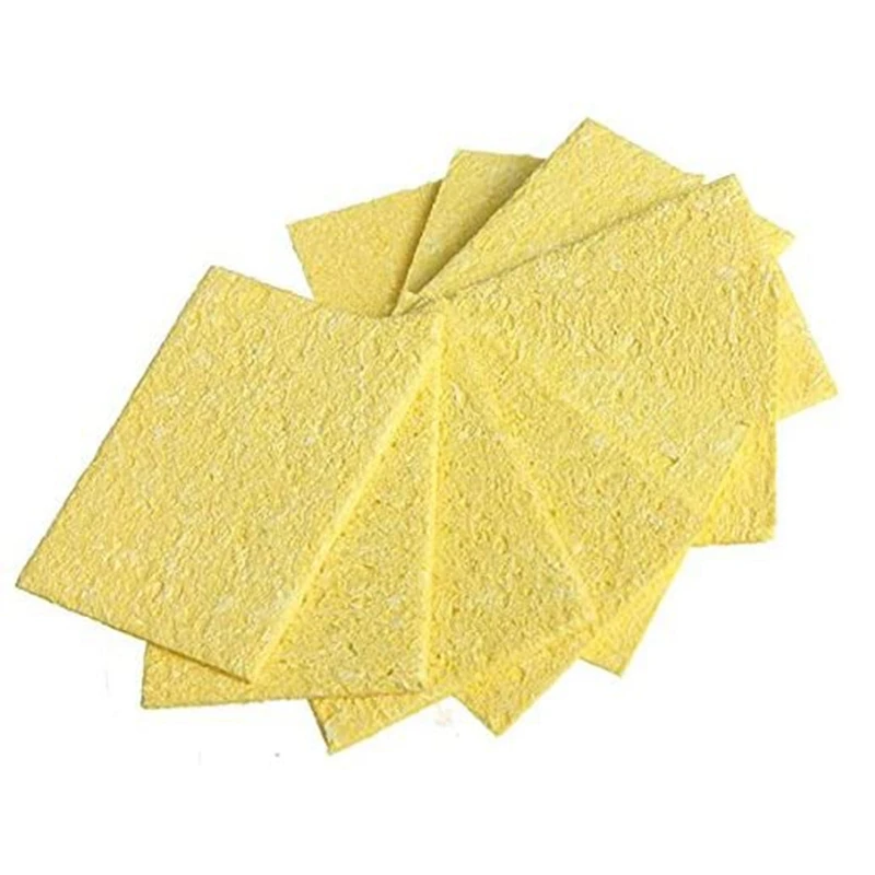 

100Pcs Soldering Iron Solder Tip Welding Cleaning Sponge Soldering Iron Sponge Pad Replacement Sponges Cleaning Pads