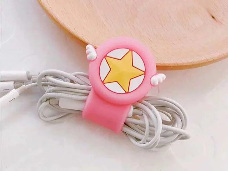 Новое поступление 1 шт. качественный силиконовый держатель для кабеля мультяшный