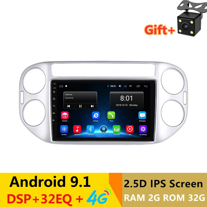 9 &quot2G RAM 32G ROM Android автомобильный DVD видео плеер GPS для Volkswagen VW Tiguan 2013 2014 2015 аудио