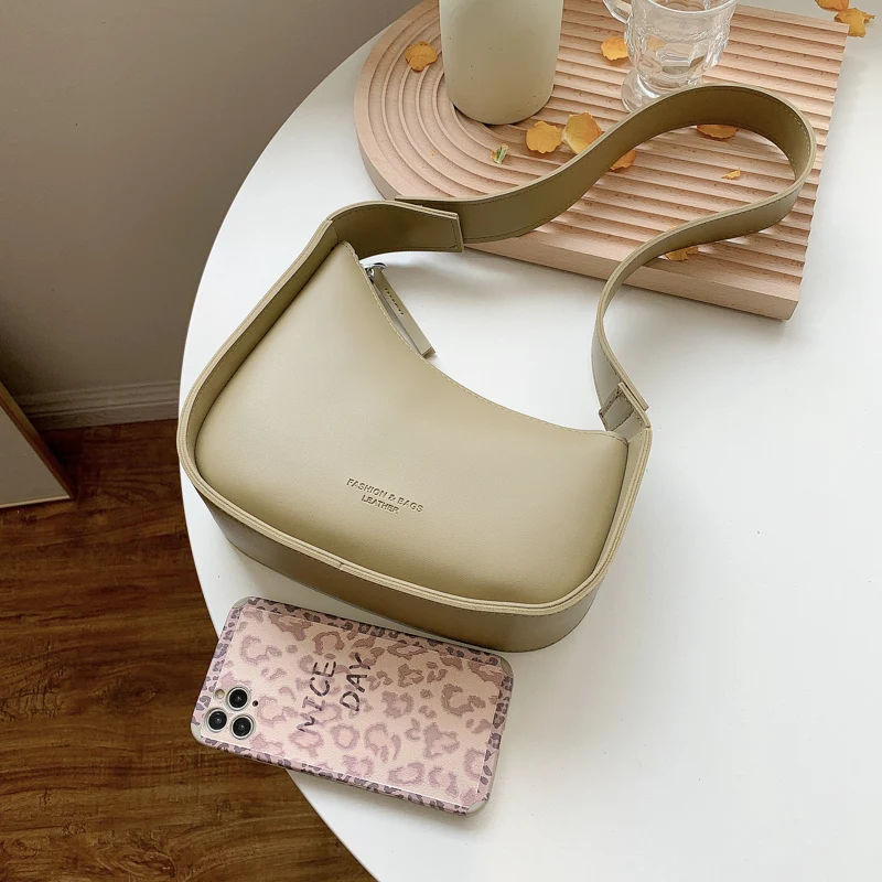 

2021 New Women's Handbags Pu Leather Adjustable Shoulder Strap Shoulder Bags for Women Casual Zipper Crossbody Bag Sac Epaule