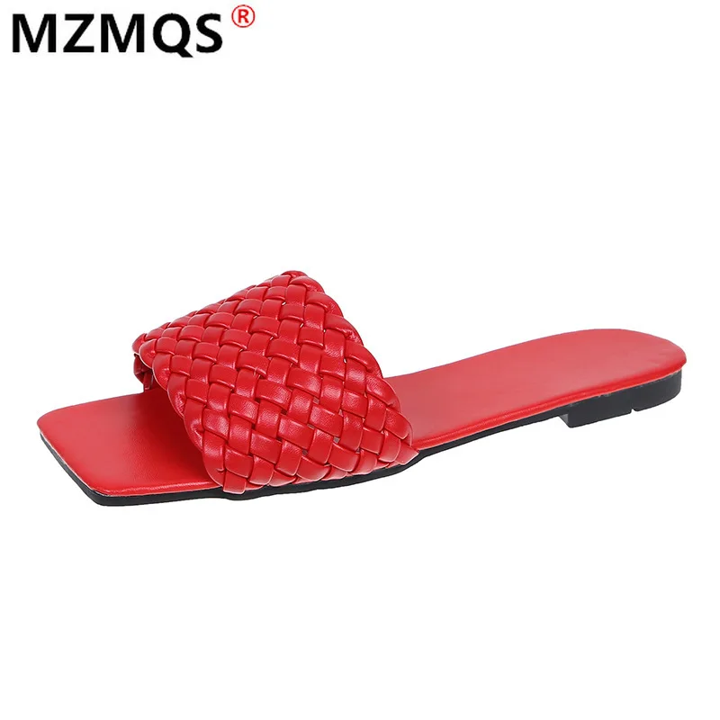 

2021 Women's Shoes Fashion Slippers Open Toe Sexy Beach Shoes Flat Shoes Summer Women's Comfortable Large Size Slippers 35-42