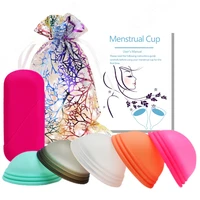 5pcs menstrual reusable disc flat fit design menstrual cup tamponpad alternative extra thin sterilizing silicone menstrual disk