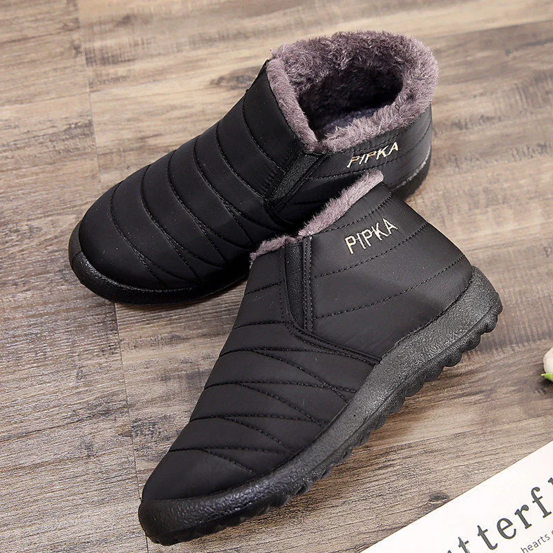 

Водонепроницаемые зимние ботинки, женские толстые теплые длинные плюшевые ботильоны, женская обувь с хлопковой подкладкой, зимняя обувь 2021...