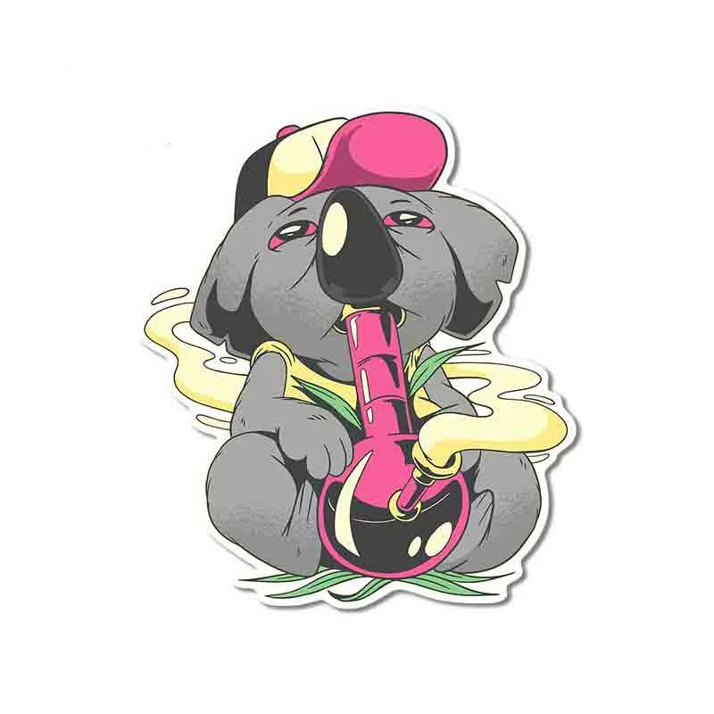 

Game Stickers Koala Smoking Bong Car Sticker Air Conditioner Refrigerator Decal Anime Surfboard Trunk Decoration KK 13cm x 11cm