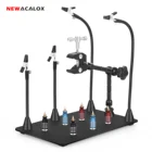 NEWACALOX Магнитная печатная плата с фиксированным зажимом Гибкая рукоятка для пайки третья рука 5X Лупа стеклянный держатель паяльника Инструменты для ремонта