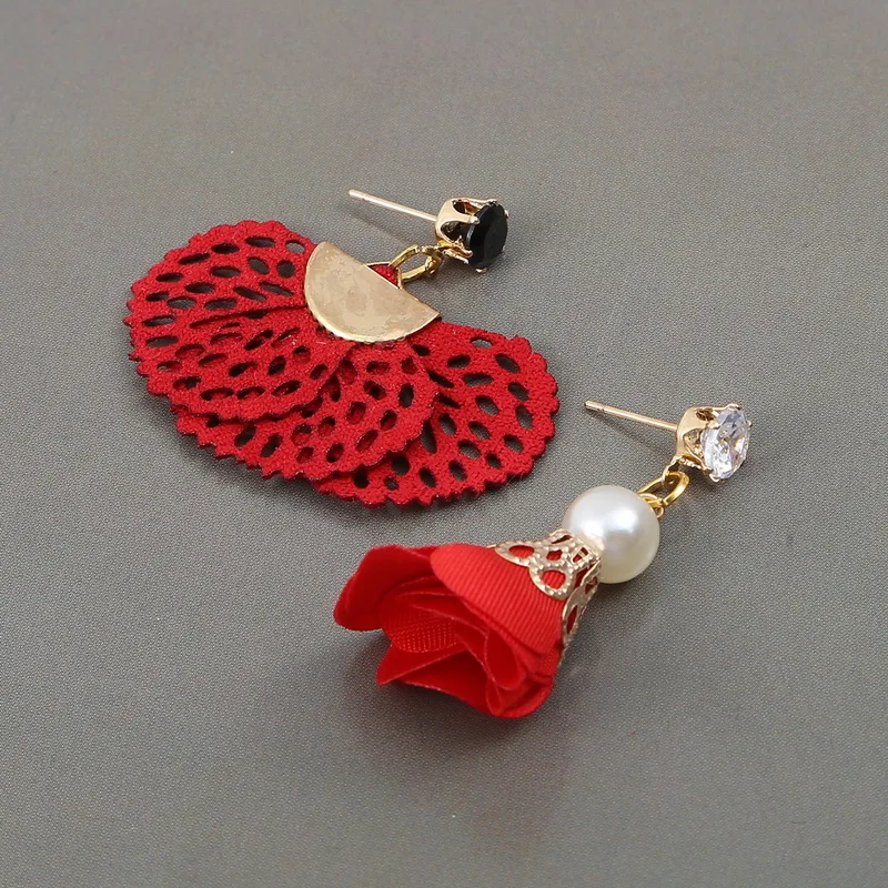 Серьги гвоздики с фианитами женские ювелирные украшения отверстиями для ушей