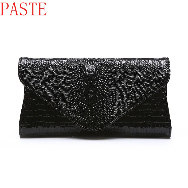 Серебряный Конверт вечерняя сумочка клатч из натуральной кожи с узором