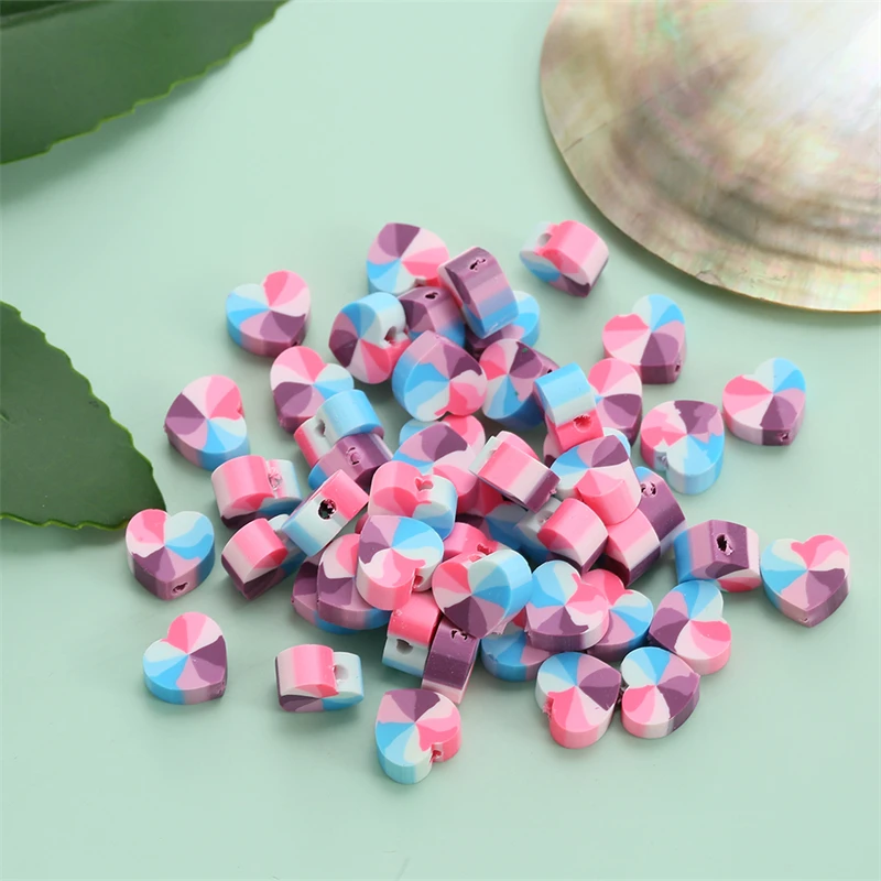 50 шт./лот сделай сам красочные бусины из мягкой керамики разделители в форме