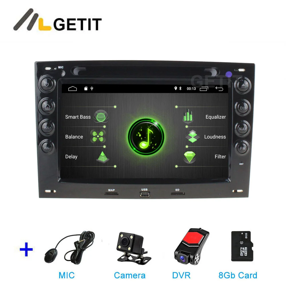 DSP 2G CAM DVR SD DSP 64G PX6 Android 9 автомобильный DVD стерео Мультимедийный плеер gps радио для Renault Megane 2 2003-2008 - Цвет: DSP 2G CAM DVR SD