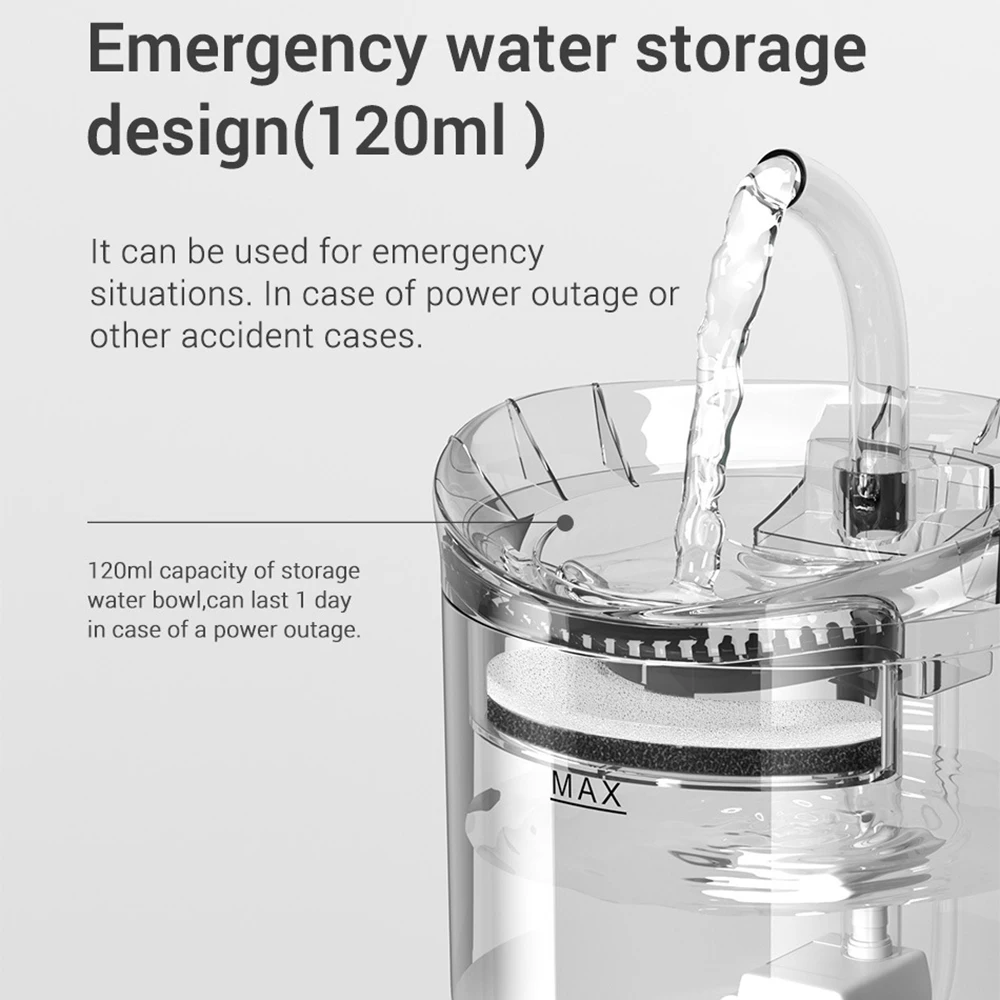 

Automatic Cat Water Fountain With Faucet Dog Water Dispenser Clear Filter Drinker Pet Sensor Drinking Filter Feeder Pet Supplies