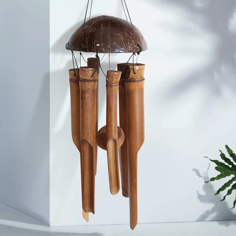 Фото Бамбуковые музыкальные подвески подвеска кокос ручная работа подвесные