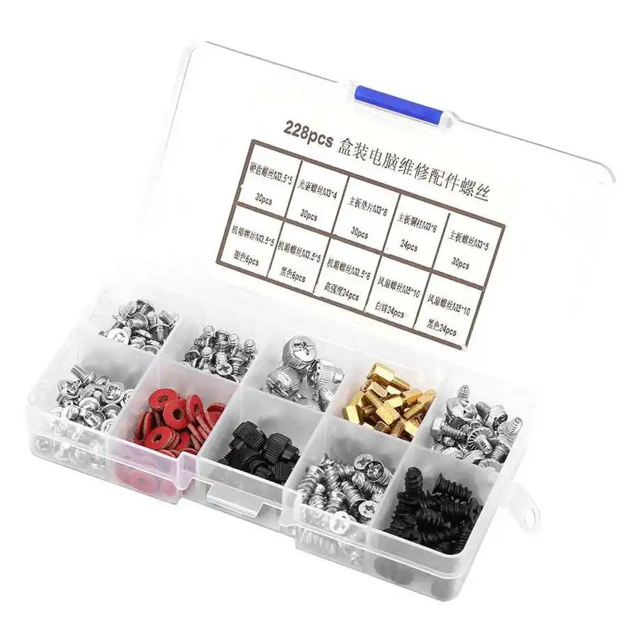 228 шт. винты на жестком диске для материнской платы ПК набор инструментов ремонта